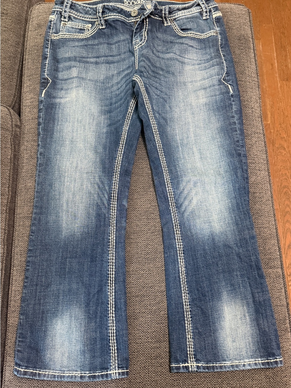 Rock & Roll Cowgirl Blue Washed Flare Jeans